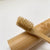 Close up of bamboo toothbrush nylon bristles