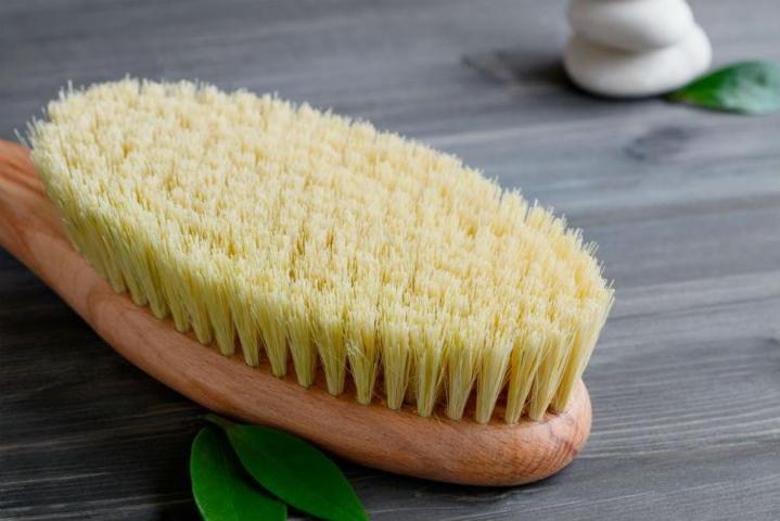 Sink brush natural fiber